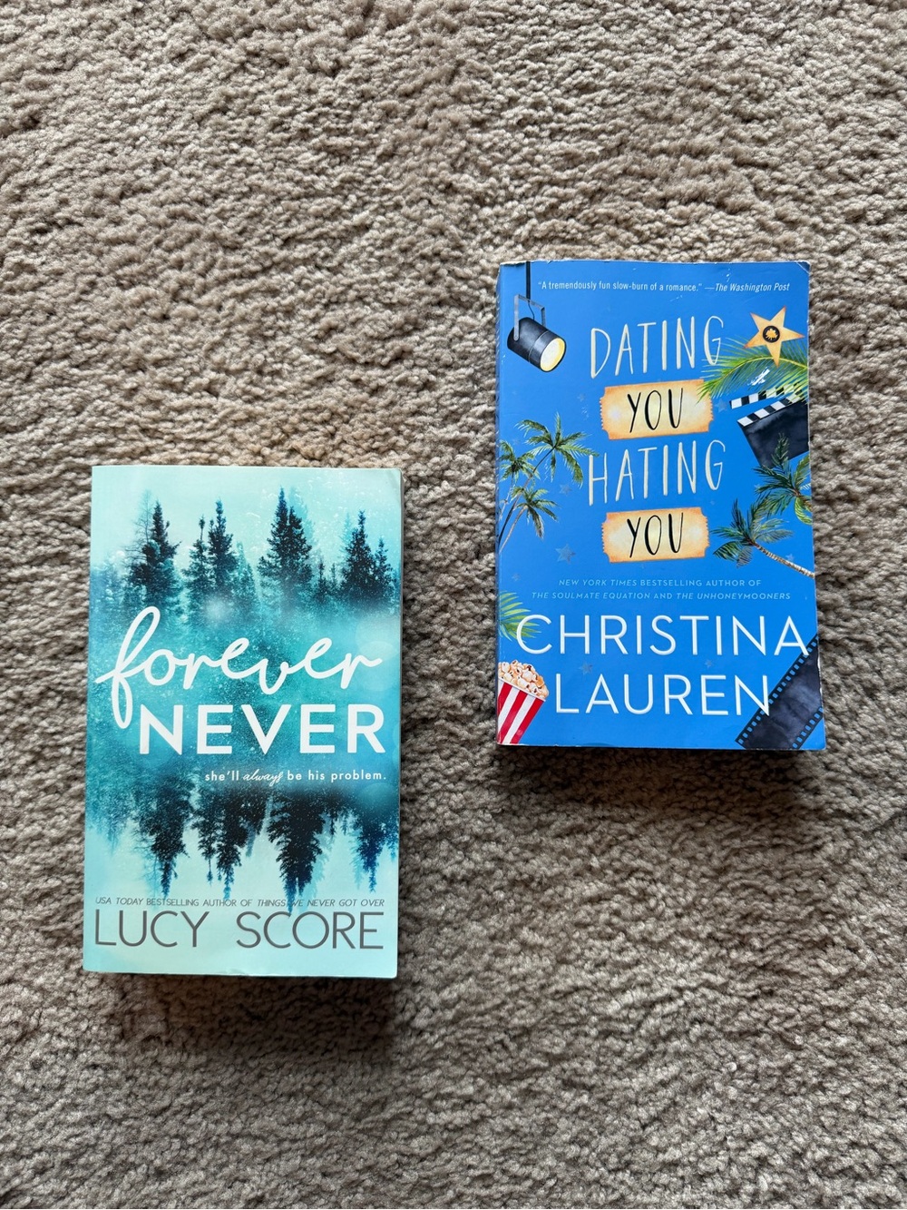 Lot of 2 Romance Paperback Books “Dating You Hating You” and “Forever Never”